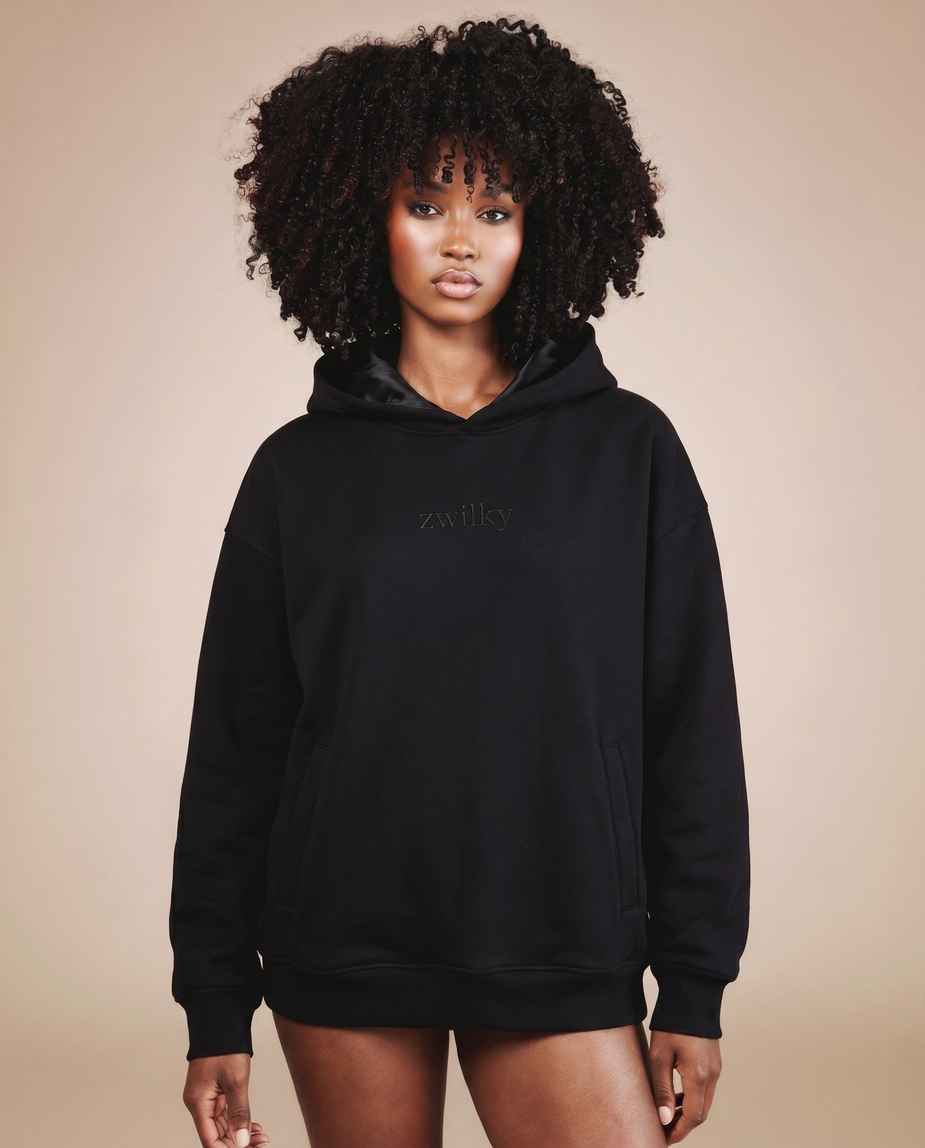 zwilky silk-lined hoodie